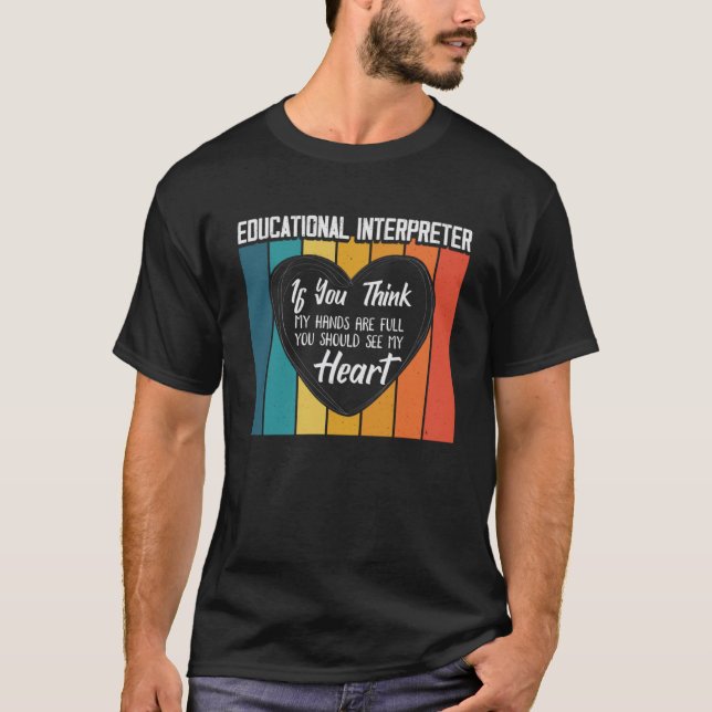 Camiseta Adoro linguajar surdo Professores de Língua de Sin (Frente)