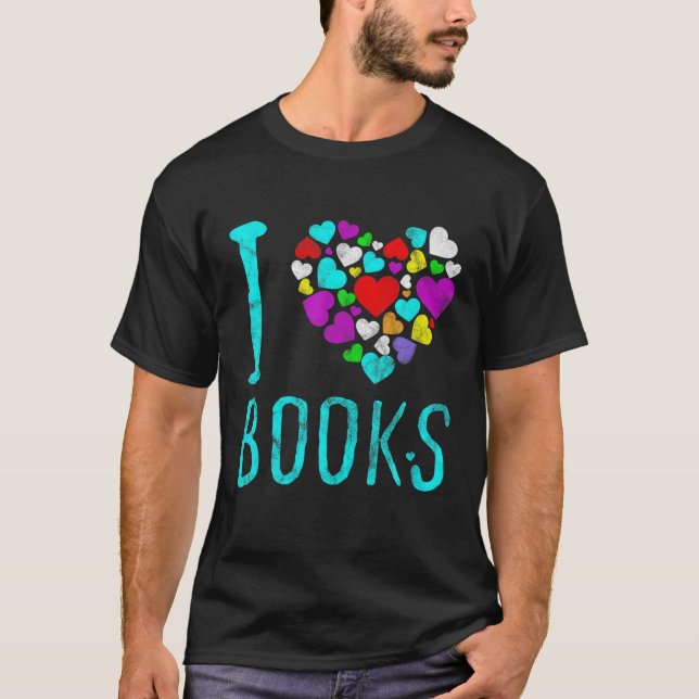 Camiseta Adoro Livros Leitura de Histórias pelo Coração (Frente)