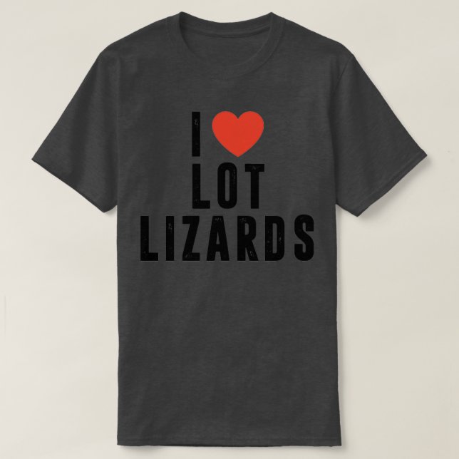Camiseta Adoro Lot Lizards Presente de motorista Truck Truc (Frente do Design)