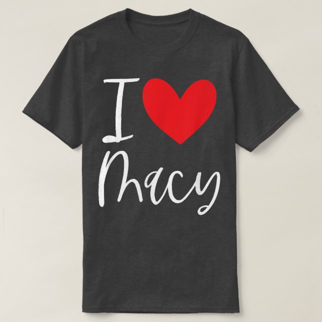 Camiseta Adoro Macy Name Personalizado Girl Woman BFF Frien (Frente do Design)
