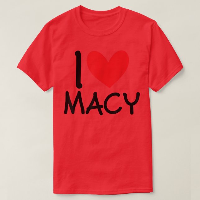 Camiseta Adoro Macy Name Personalizado Girl Woman BFF Frien (Frente do Design)