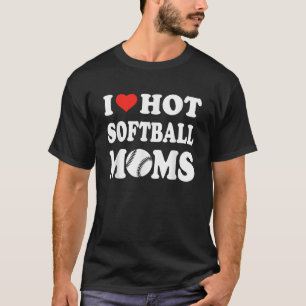 Camiseta Adoro Mães de Softball Engraçadas Homens Mulheres 
