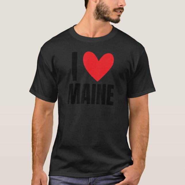 Camiseta Adoro Maine Lobster Portland Lewison Bangor Pine (Frente)