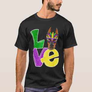 Camiseta Adoro Mardi Gras Costume Doberman Dog Puppy