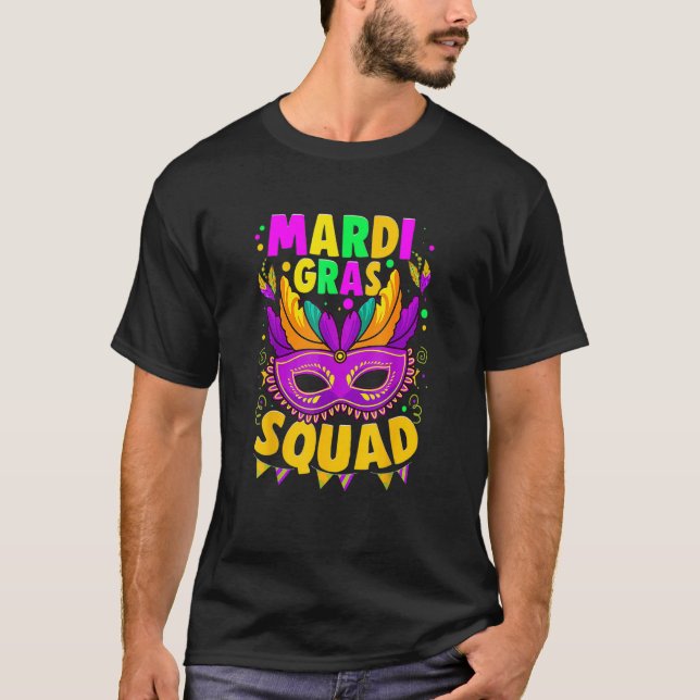 Camiseta Adoro Mardi Gras Mardi Gras Squad (Frente)