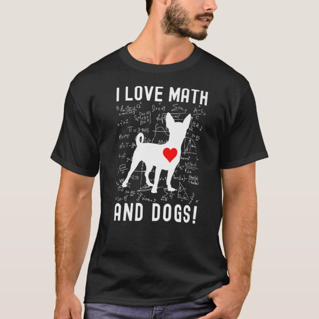 Camiseta Adoro Matemática E Cachorros Professores De Matemá (Frente)