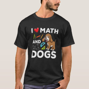 Camiseta Adoro Matemática E Cães Microbiologia Ciência