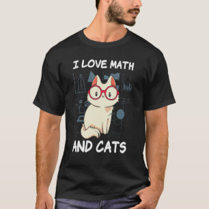 Camiseta Adoro Matemática E Gatos Felinos Gatinhos