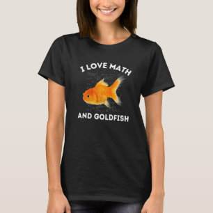 Camiseta Adoro Matemática e Peixes Dourados Professor de Ál