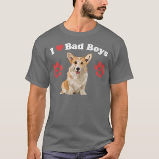Camiseta Adoro Maus Rapazes Engraçados Males Corgi Cachorro