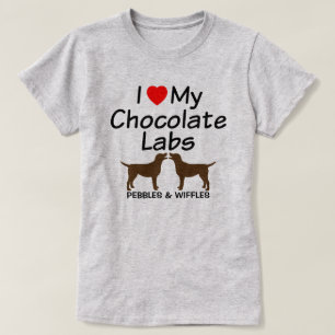 Camiseta Adoro Meus Dois Cachorros De Chocolate