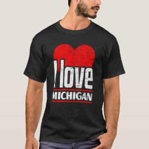 Camiseta Adoro Michigan Best Home State I Heart Michigan