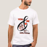 Camiseta Adoro Minha Foto De Namorada<br><div class="desc">Camiseta especial única — "VOCÊ E EU" com sua foto, seu coração vermelho e seu rico para destacar sua conexão. Expresse seu amor e afeto com estilo e faça hoje especial. presente de excelente para aniversários ou feriados. Qualquer pergunta sobre design, envie um e-mail para charmdesignstudio@rcn.com e ficaremos felizes em...</div>