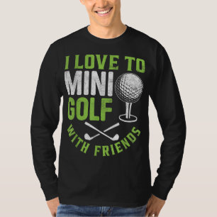 Camiseta Adoro Mini Golfe Com Golfistas Amigos