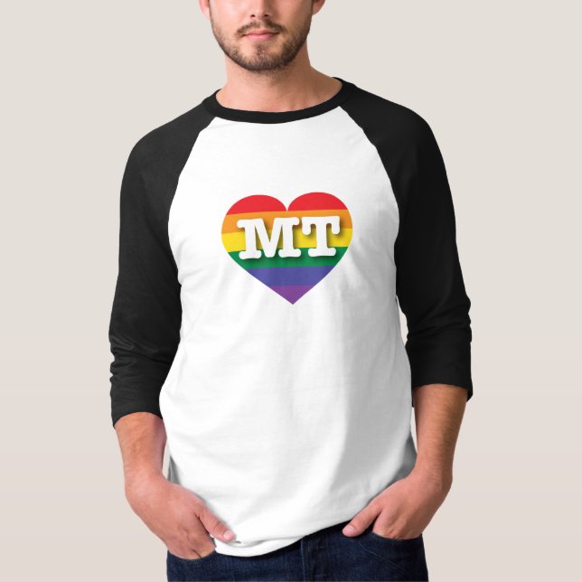 Camiseta Adoro Montana Rainbow Heart (Frente)
