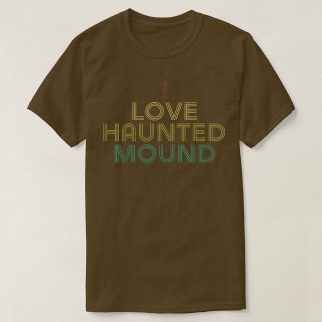 Camiseta Adoro Mound Hunted BF Distress Retro (Frente do Design)