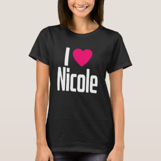 Camiseta Adoro Nicole Pink Heart I Heart Nicole
