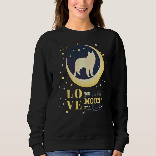 Camiseta Adoro O Cachorro De Shepheed Belga À Lua (Frente)