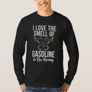 Camiseta Adoro O Cheiro Da Gasolina No Reparo Da Manhã