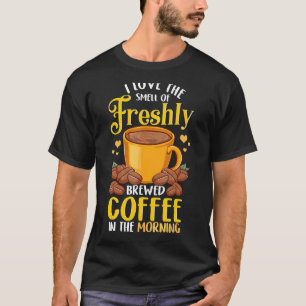 Camiseta Adoro O Cheiro De Café Fresco Na M