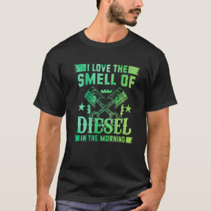 Camiseta Adoro O Cheiro De Diesel No Amor Do Carro Da Manhã