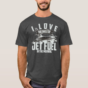 Camiseta Adoro O Cheiro Do Combustível De Jato No Piloto Da