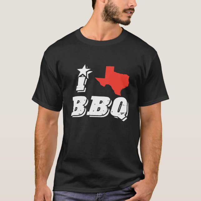 Camiseta Adoro o CHURRASCO do Texas Barbecue Pitmaster Chef (Frente)