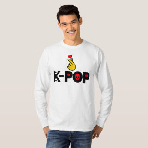 Camiseta ♥ adoro o conforto dos homens do KPop, acidentado