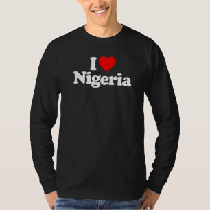 Camiseta Adoro o Coração da Nigéria Engraçado