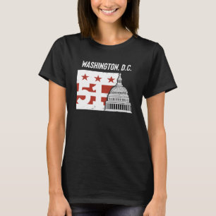 Camiseta Adoro o Distrito de Washington D C de Columbia Sta