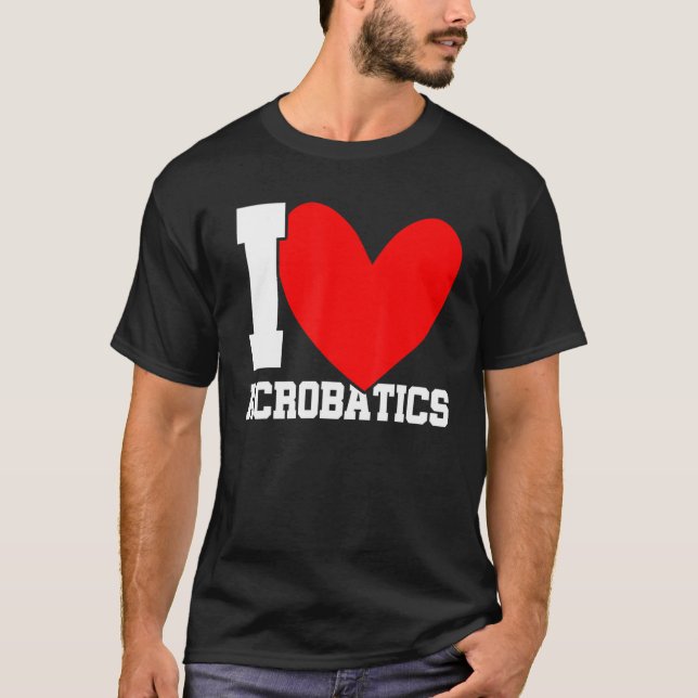 Camiseta Adoro o ginásio de ginástica do Acrobat Graphic (Frente)