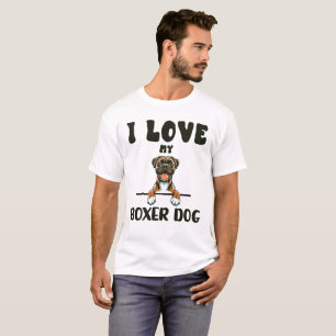 Camiseta Adoro o meu cachorro-boxer
