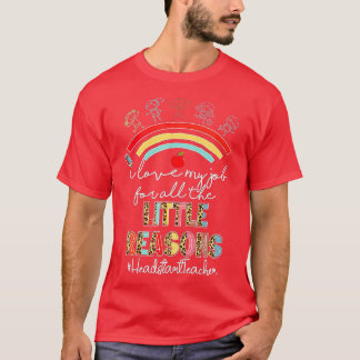 Camiseta Adoro O Meu Emprego Professor Rainbow De Volta À S