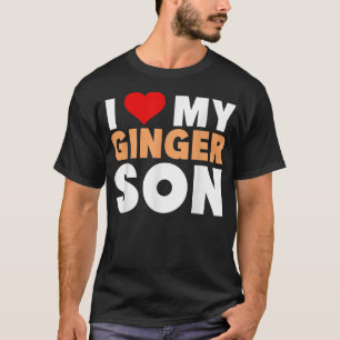 Camiseta Adoro O Meu Filho Gengibre, O Presente Da Família 