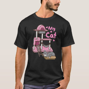 Camiseta Adoro o meu Gatinho de patas para gatos Condos Tor