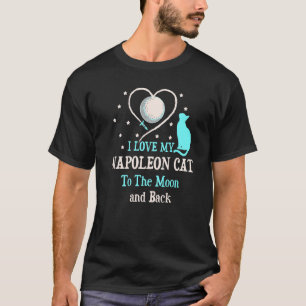 Camiseta Adoro o meu gato Napoleão para o gatinho da lua
