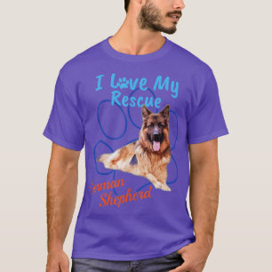 Camiseta Adoro O Meu German shepherd De Emergência Legal Cã