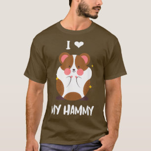 Camiseta Adoro O Meu Hammy - O Proprietário De Hamster Bon