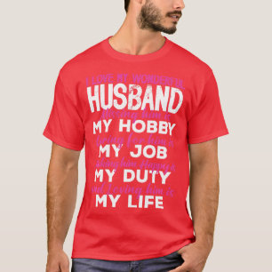 Camiseta Adoro o meu maravilhoso marido a desconhecê-lo.