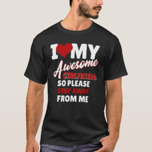 Camiseta Adoro O Meu Namorada Incrível Para Ficar Engraçado
