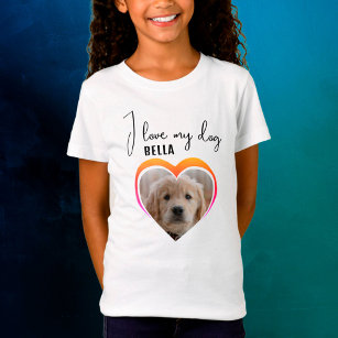 Camiseta Adoro o meu nome de fotógrafo de coração de cão