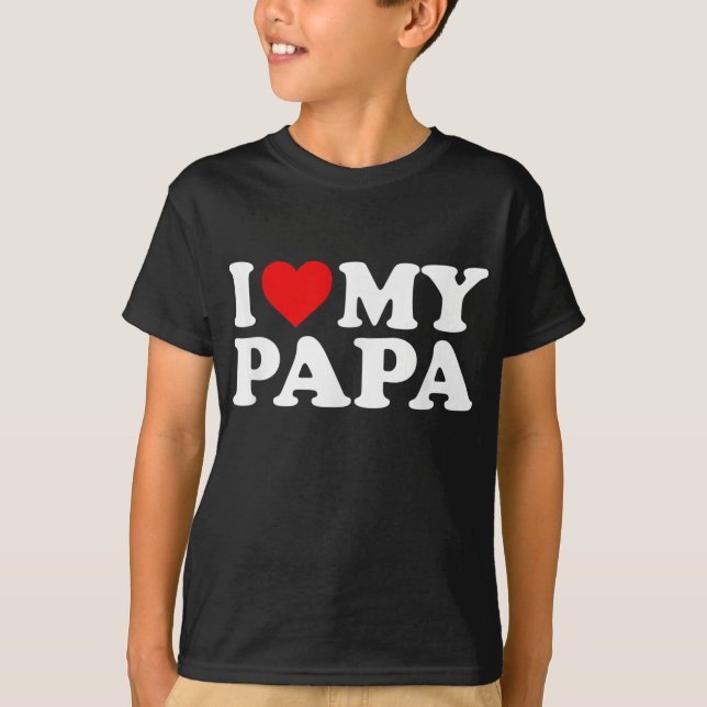 Camiseta Adoro o meu pai com coração (Frente)