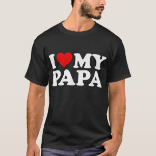 Camiseta Adoro o meu pai com coração