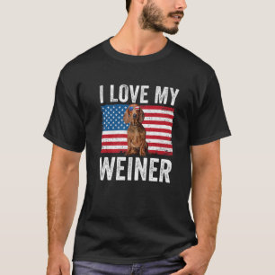 Camiseta Adoro O Meu Pai De Cachorro Mãe A Bandeira Americ