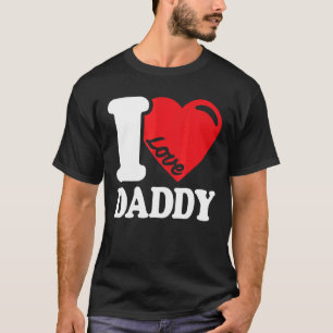 Camiseta Adoro o meu pai, Retro Fofo Adoro o meu pai vermel