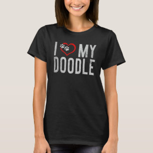 Camiseta Adoro o meu rabisco Ouro