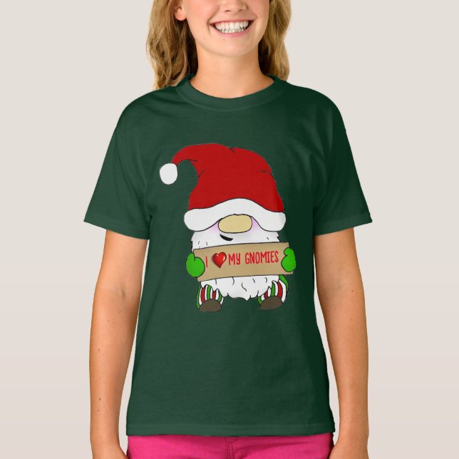 Camiseta Adoro o Natal Gnomo (Frente)