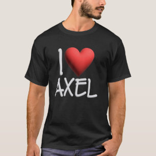 Camiseta Adoro o nome do Axel Homens Personalizados Cara BF