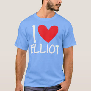 Camiseta Adoro o nome Elliot Personalizado Homens Cara Amig