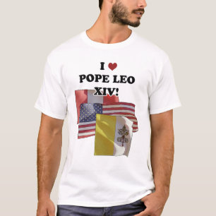 Camiseta Adoro o Papa Leão XIV! (Versão II)